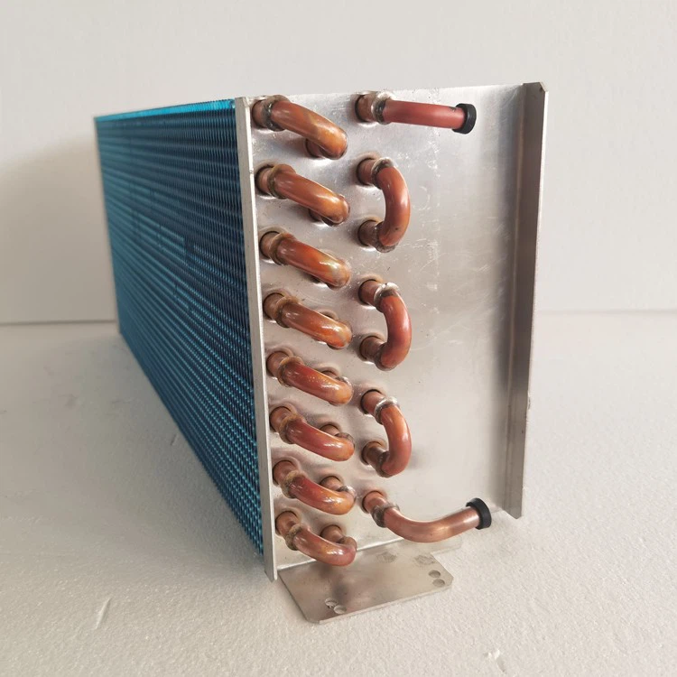 Copper Tube Plate Fin Split AC Cooling Coil Evaporator